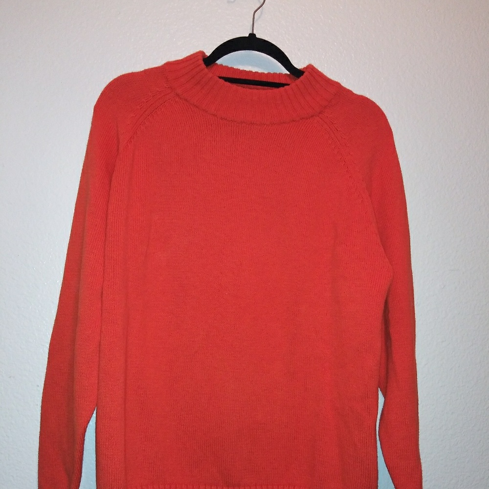 Burnt Orange Cowel Neck/Ragland Long Sleeve